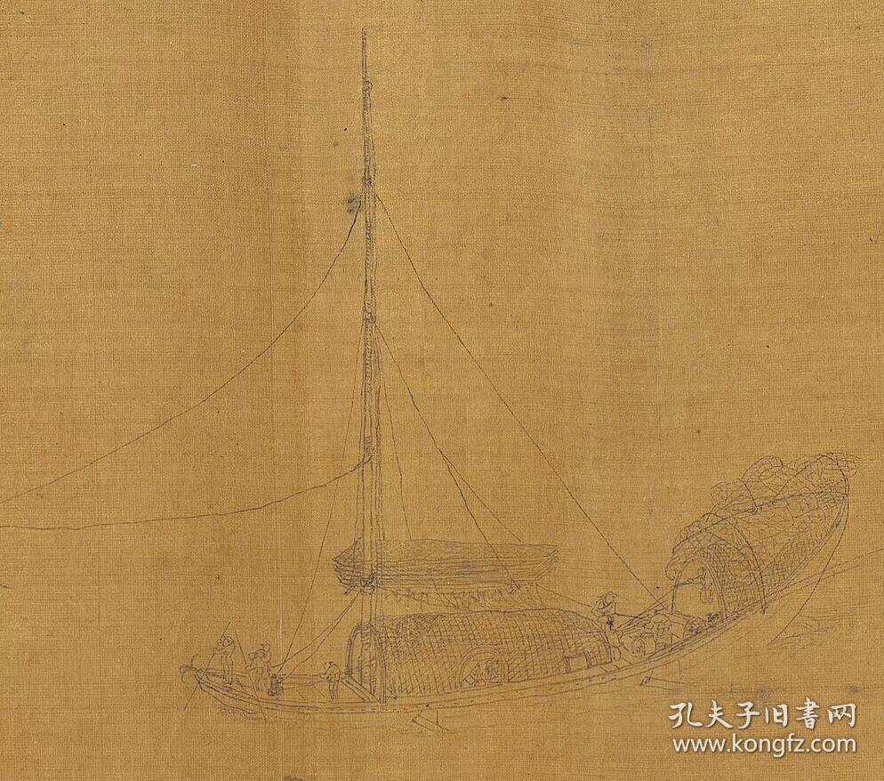 元代王振鹏亦写作朋的江山胜览图卷水墨绢本纵487厘米横950厘米作于