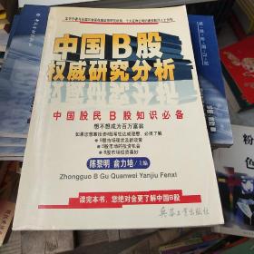 中国B股权威研究分析:中国股民B股知识必备