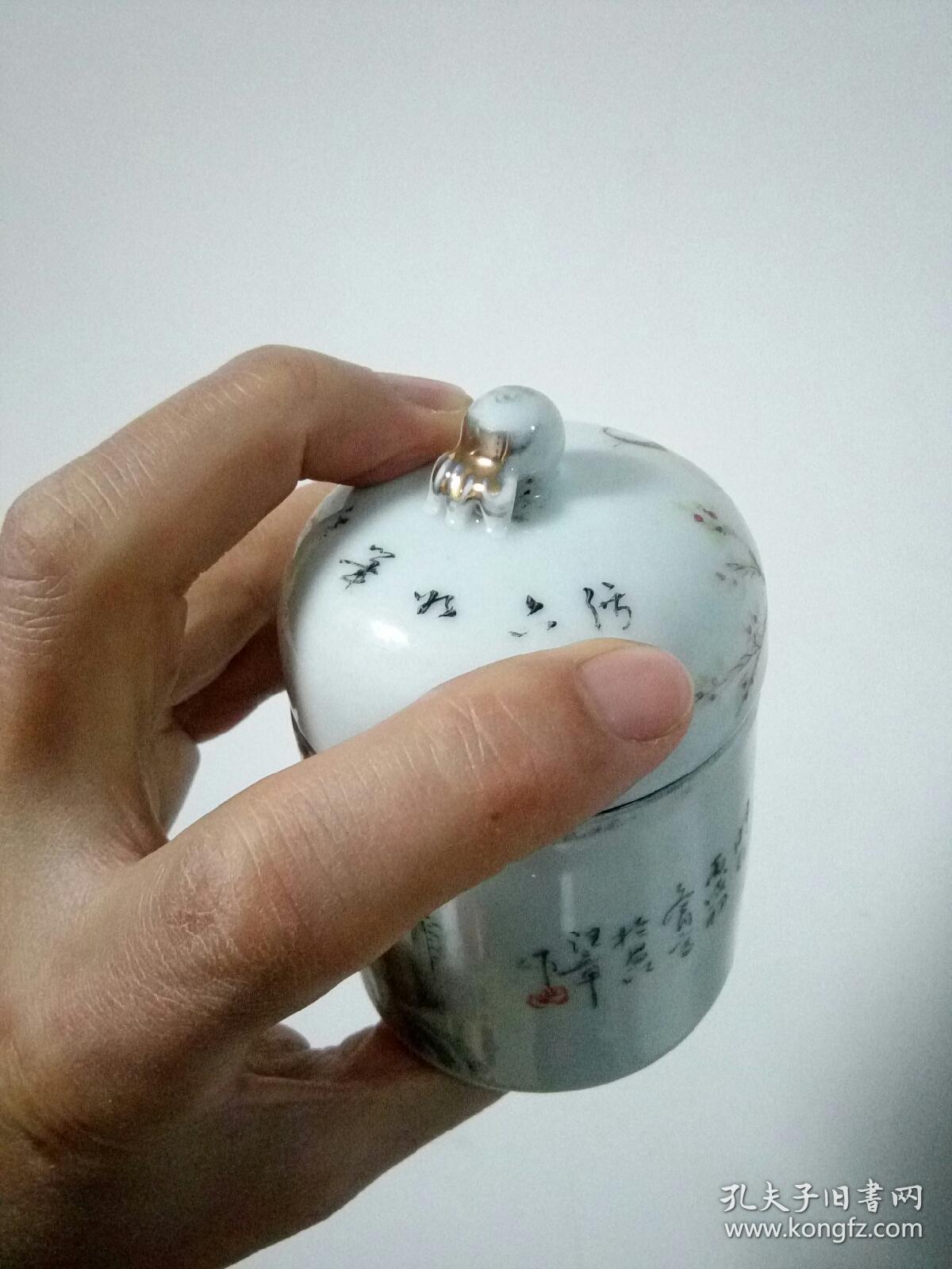 御窑大师民国名家汪章粉彩仕女温酒罐(品相好,画工妙)