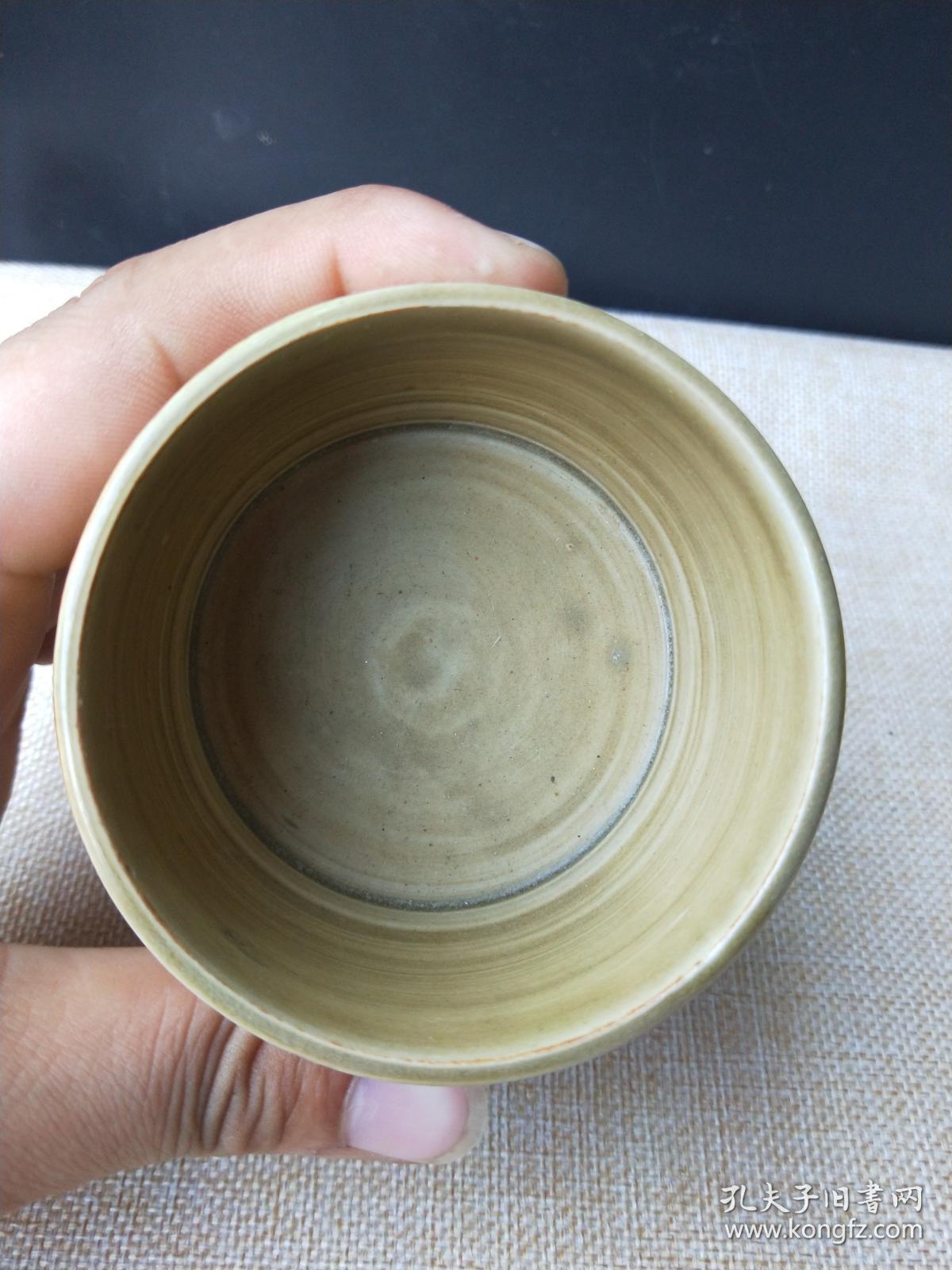 瓷炉 三足 支钉烧 开片釉色好