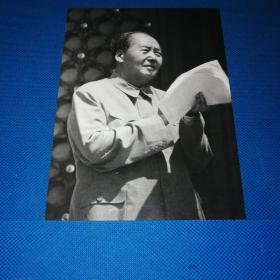 1966年毛主席在天安门城楼讲话照片，杜修贤拍摄，70年代洗印原版新闻照片