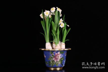 回流,水仙花掐丝珐琅盆景