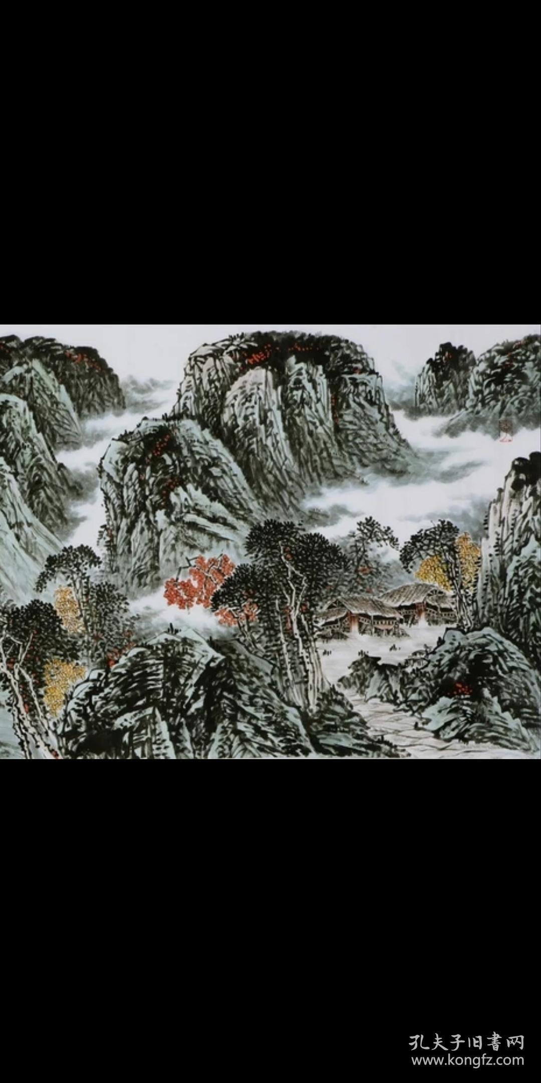 当代李锦鸿名家字画山水写意国画纯手绘