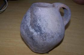 红山文化红山陶器高古陶器极为罕见的带把手陶杯极为难得收藏佳品远古陶器