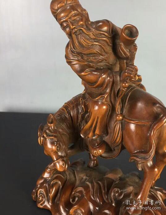 黄杨木张果老摆件