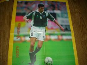 巴拉克  海报 德国  足球俱乐部赠送 另一面是基恩