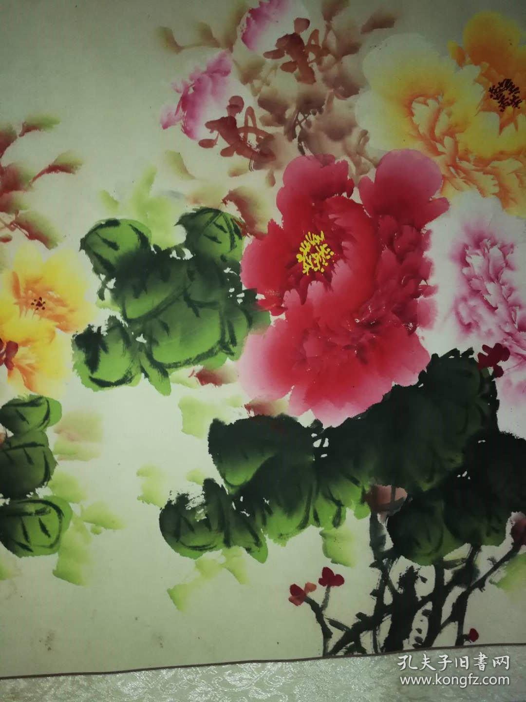 著名画家,墨宇大幅牡丹图