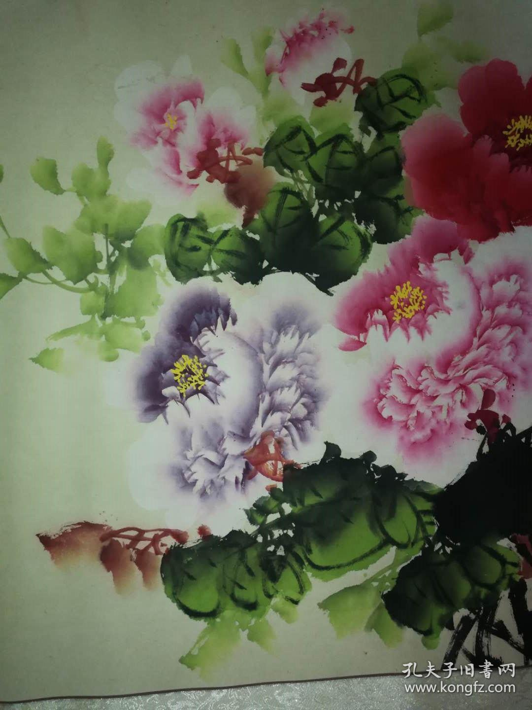 著名画家,墨宇大幅牡丹图