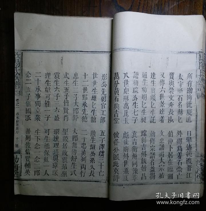 超大开本---关于欧阳修··欧阳询等的《欧阳氏族谱》