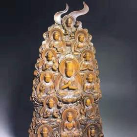 黄杨木 立体雕刻《万佛朝宗》摆件