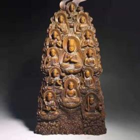 黄杨木 立体雕刻《万佛朝宗》摆件