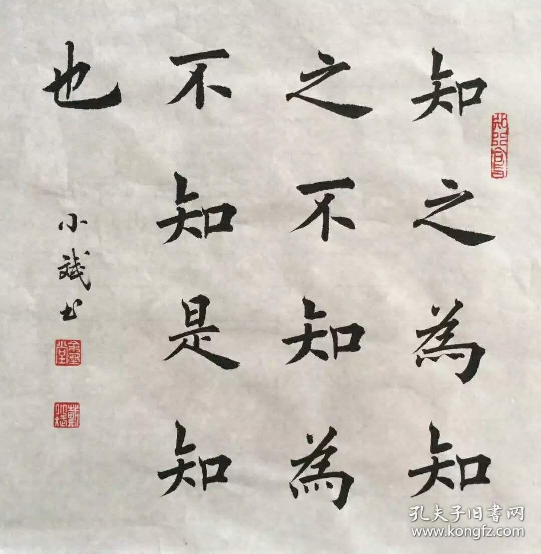 著名书法家戴小斌先生楷书书法作品知之为知之
