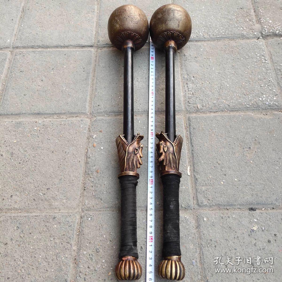 十八般兵器流星锤一对尺寸如图重约3640克