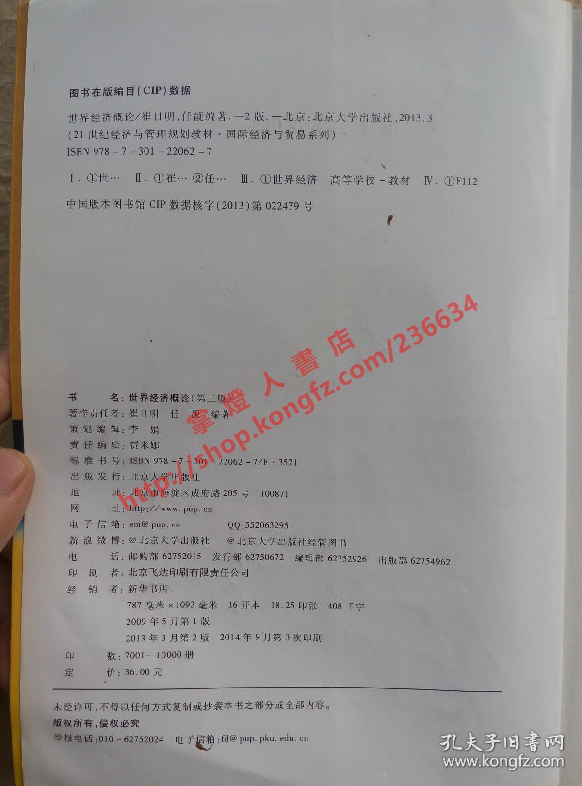 世界经济概论 第二版 崔日新 任靓 编著 北京大学