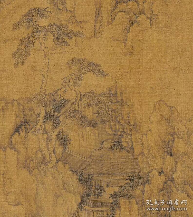 元代王振鹏亦写作朋的江山胜览图卷水墨绢本纵487厘米横950厘米作于