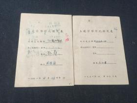 1951年浙江温州平阳县--土改干部评比鉴定表  2册