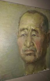 画家带原框布面肖像油画《岁月》—【低价拍售完为止】油画作品（*U-WP3YVM）