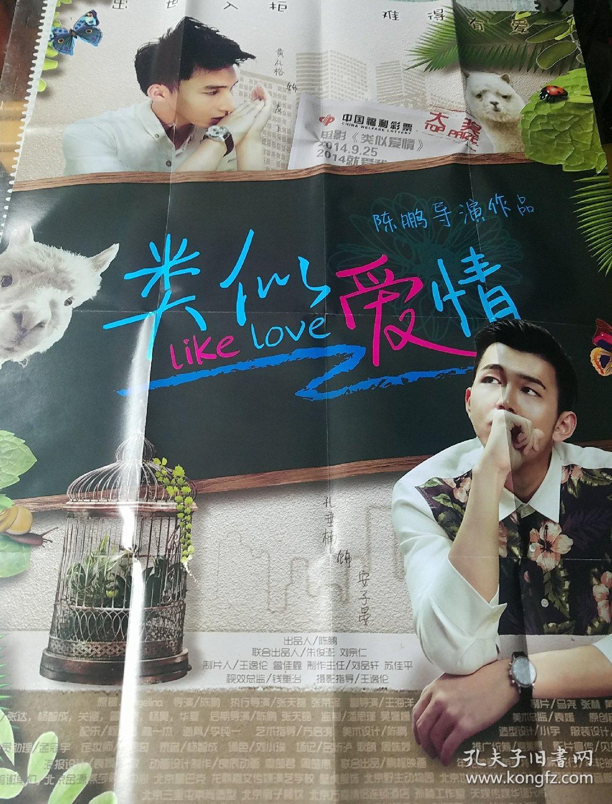 《类似爱情》电影典藏版有签名,光碟3张,黄礼格,孔垂楠等画片5张,宣传