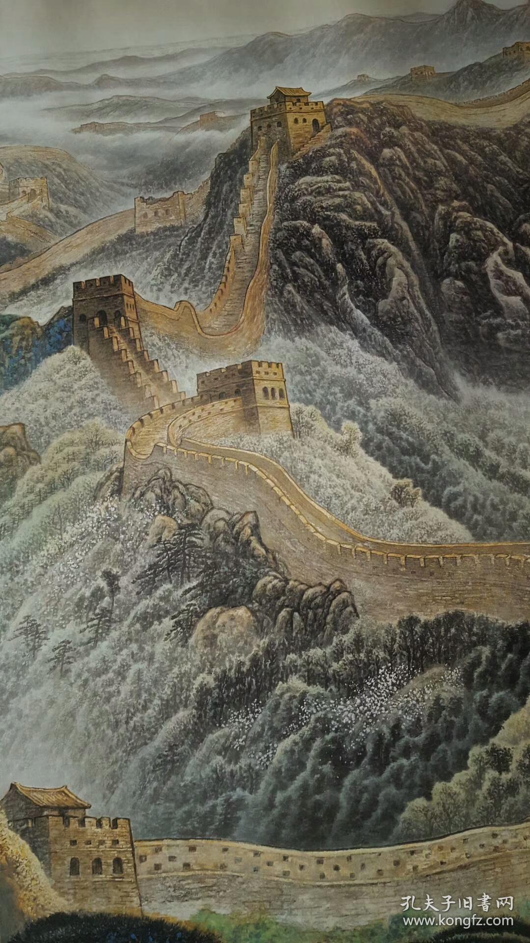 邹玉利,许仁龙 万里长城龙抬头 .90*170厘米.微喷印制.