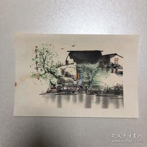 上海老画家朱慧 设色 水墨小品