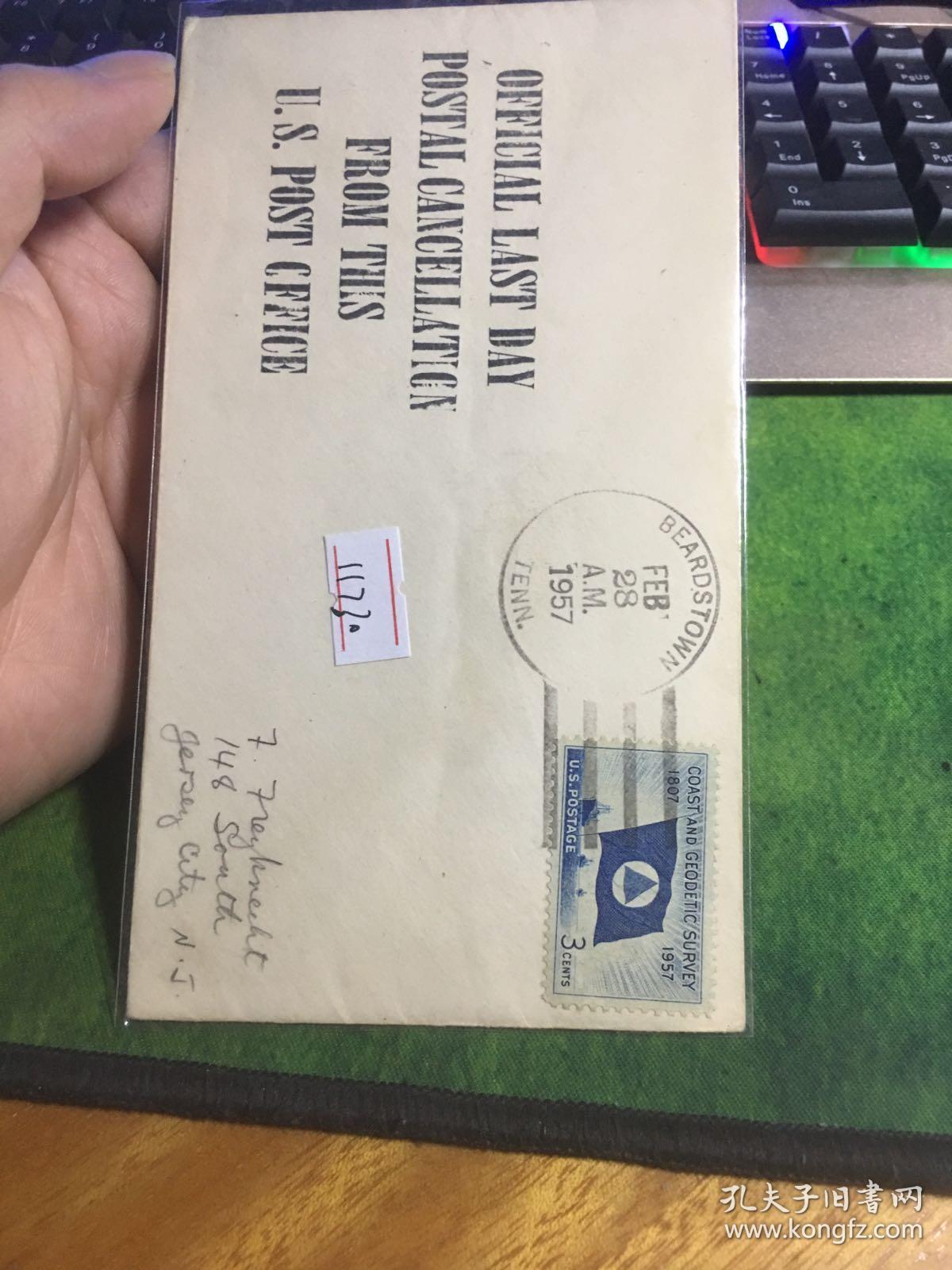 美国信封,外国信封,1957年,英文字母信封,20190505