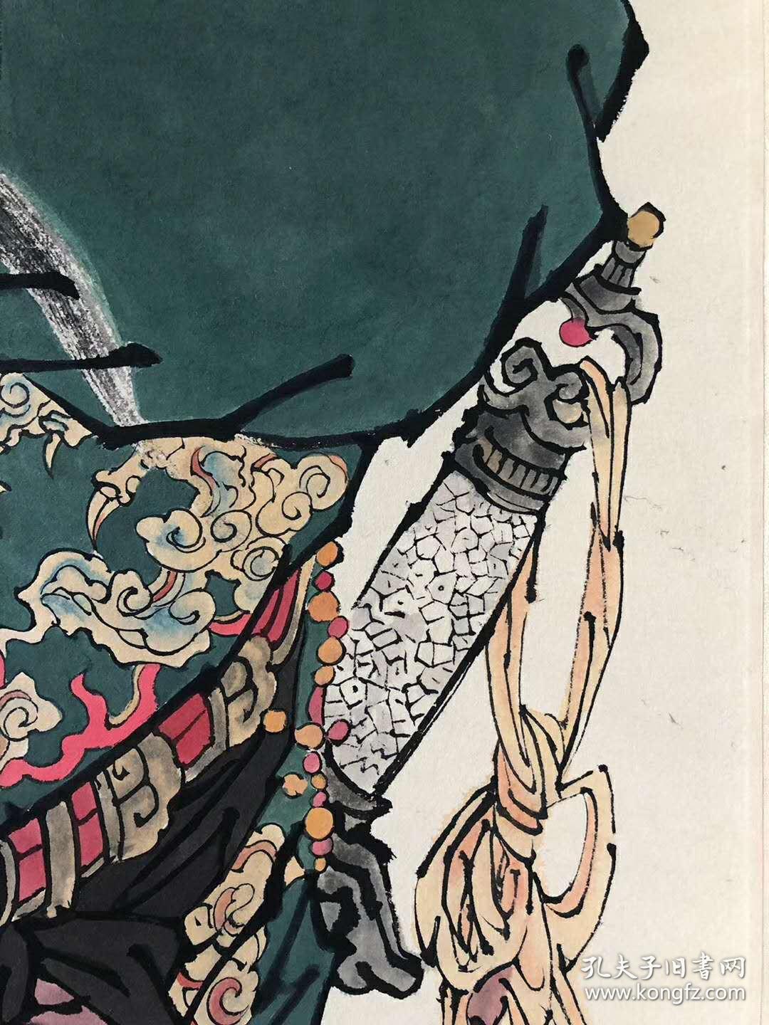 【宝贝名称】戴敦邦 立轴 人物(关公)【宝贝尺寸】227×78厘米【宝贝