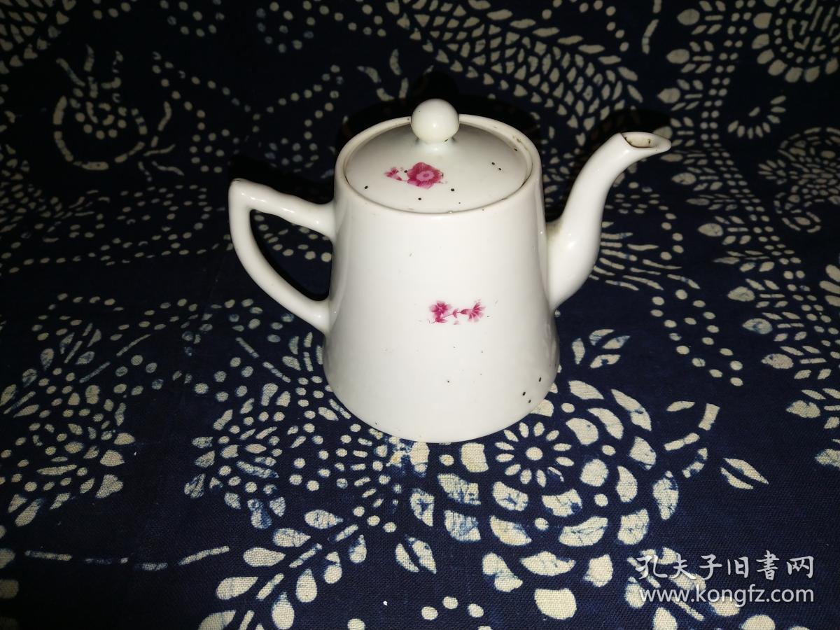 非常少见的民国瓷器文人茶壶石头记图案壶柄到流135厘米口径六厘米高