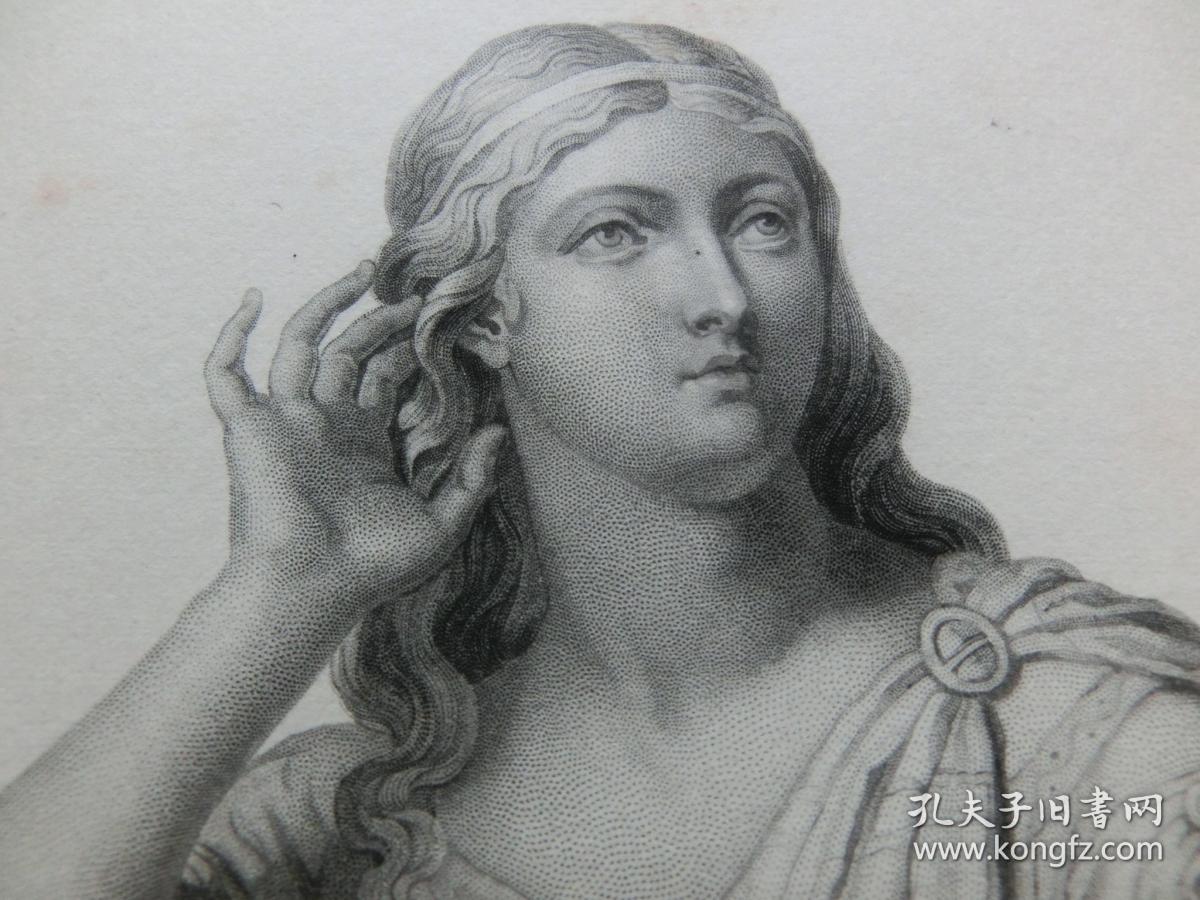 【现货 包邮】1863年钢版画《湖上夫人》(the lady of the lake) 纸张