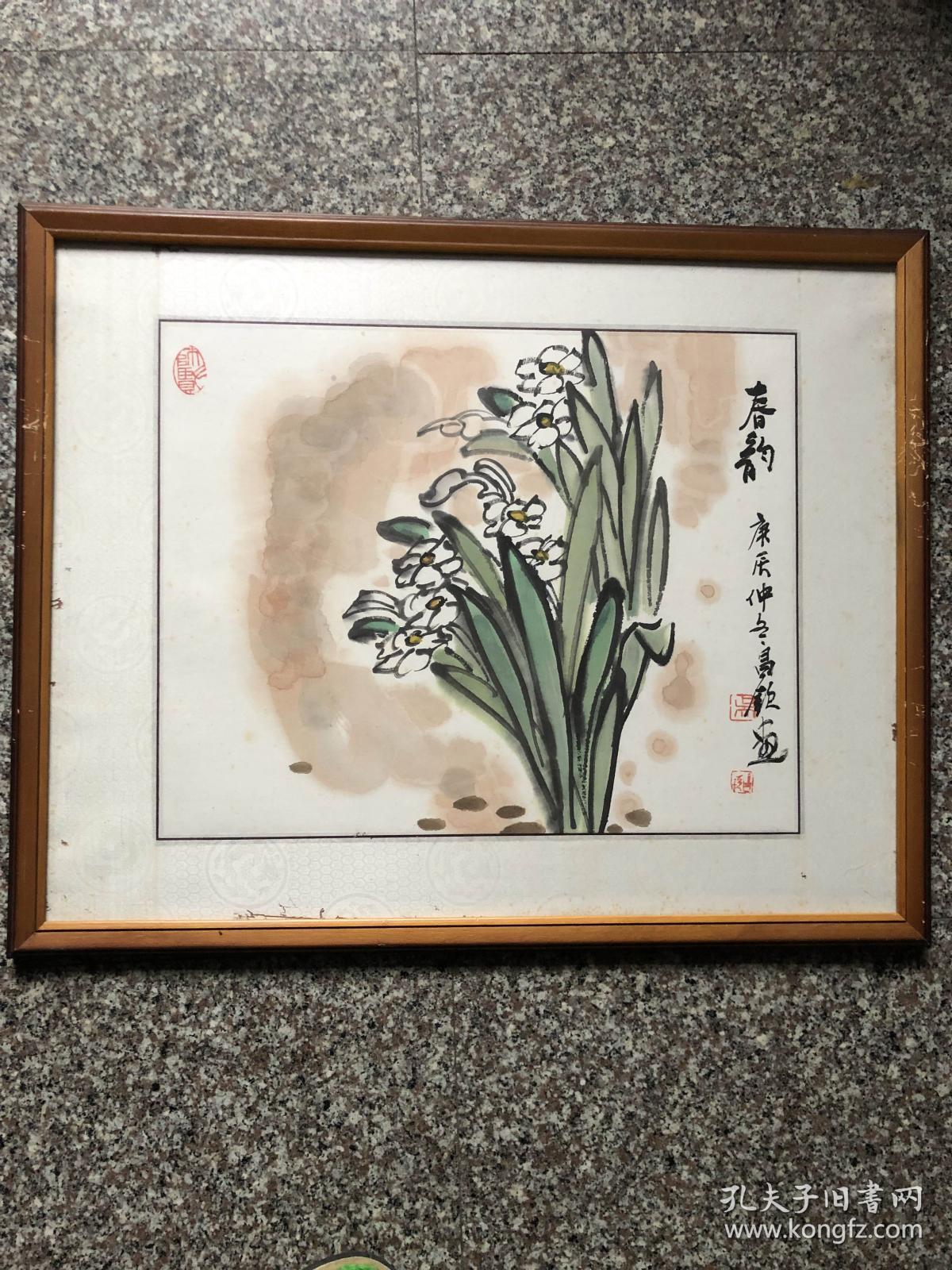 浙江著名画家--吴昌钦春韵作品一幅【包老包真】