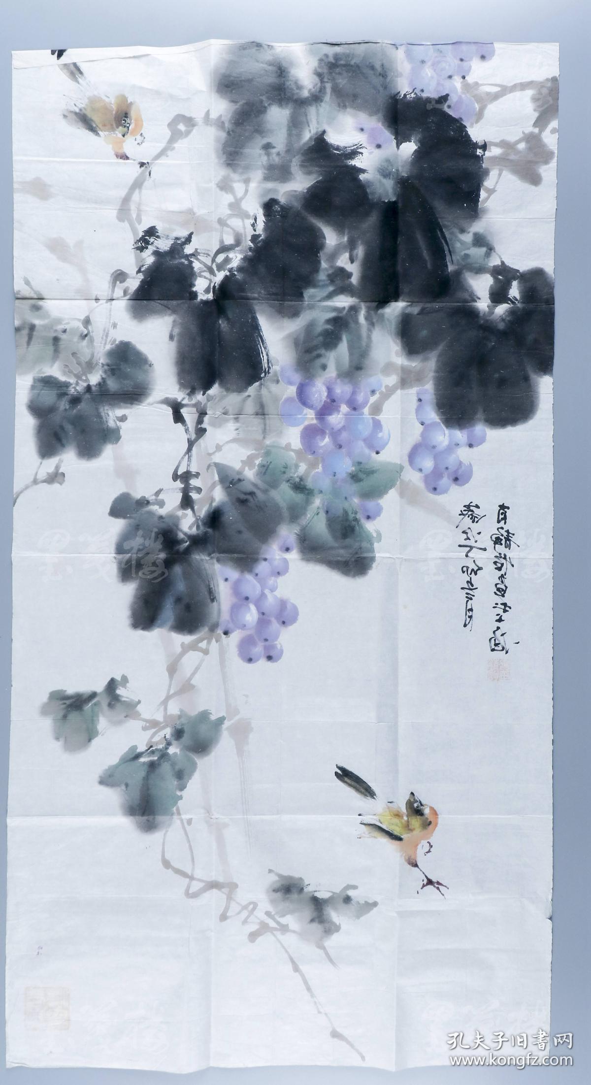 著名画家,中国传统文化交流协会常务副会长 肖静怡 1987年 水墨画作品