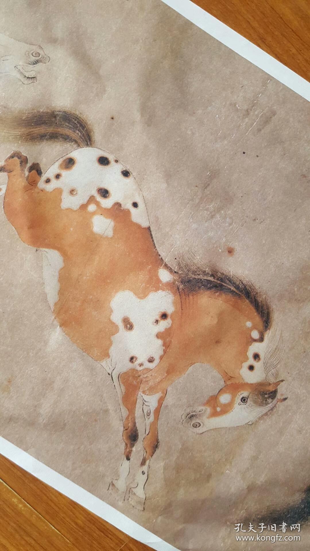 韩干 十六神骏图卷.纸本大小32.7*388.5厘米.