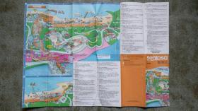 旧地图-新加坡圣淘沙游览指南简体版(2011年11月)4开85品