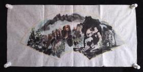 中国美术家协会会员许少翁国画《山水》