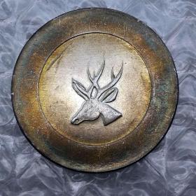 老银元大鹿头正银一两nlj