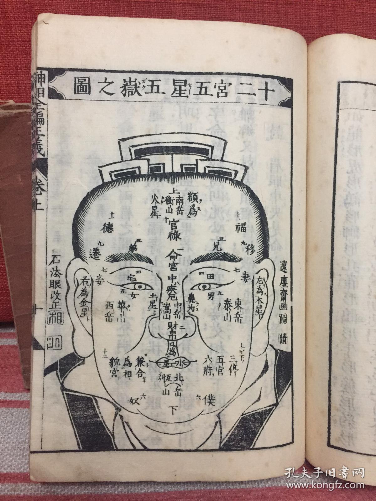 嘉庆11年和刻本,希夷先生 陈抟 秘传,柳庄袁忠彻订正《神相全编正义》