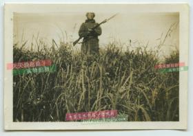 民国1938年日军占领江苏南京后站岗老照片