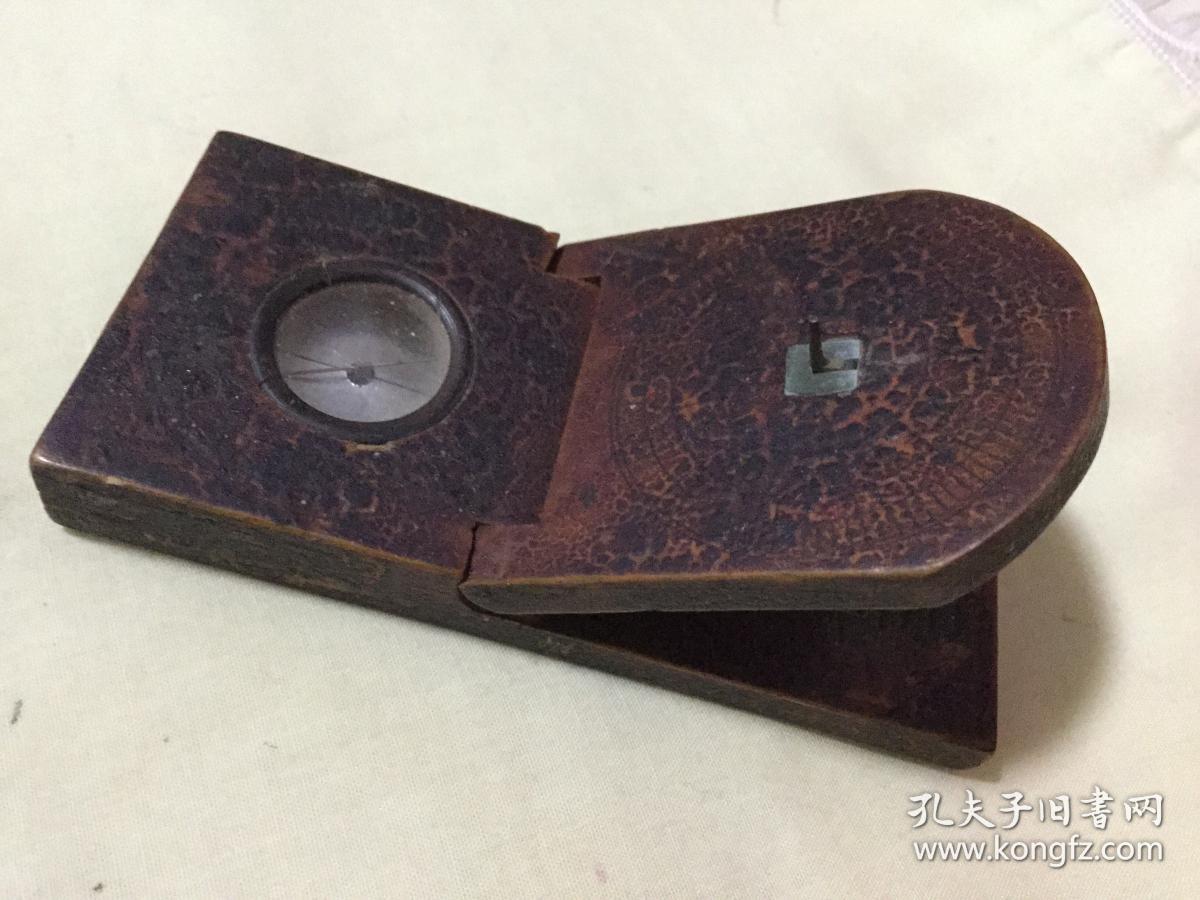 清代木制指南针,日昝一体