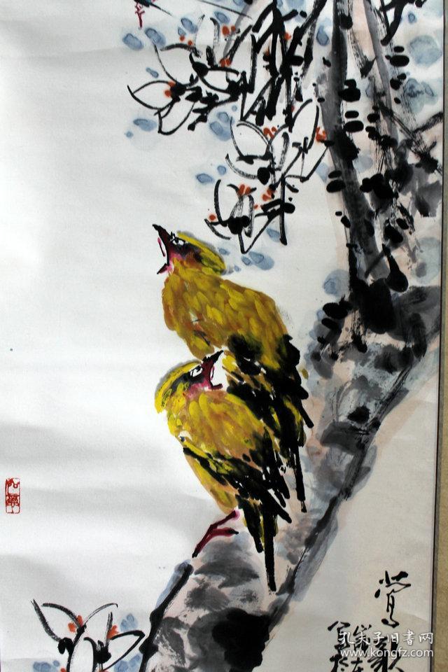 毛延德大幅莺歌燕舞