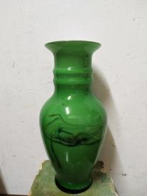 民国时期――绿料器花瓶
