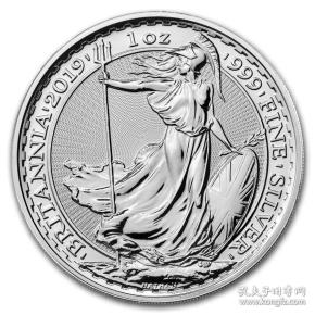 2019年英国发行不列颠尼亚女神2英镑投资银币