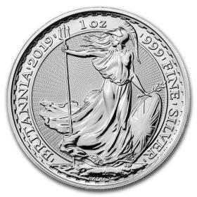 2019年英国发行不列颠尼亚女神2英镑投资银币