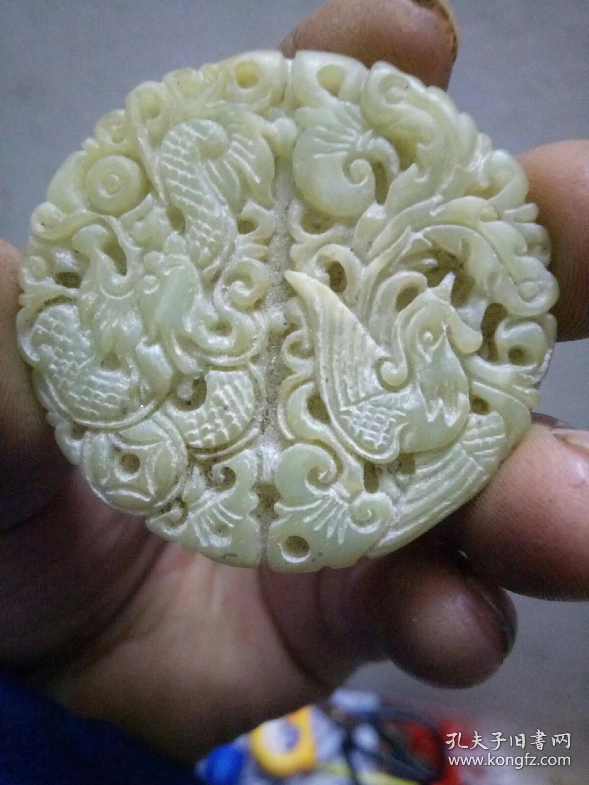 明清和田玉龙凤玉佩