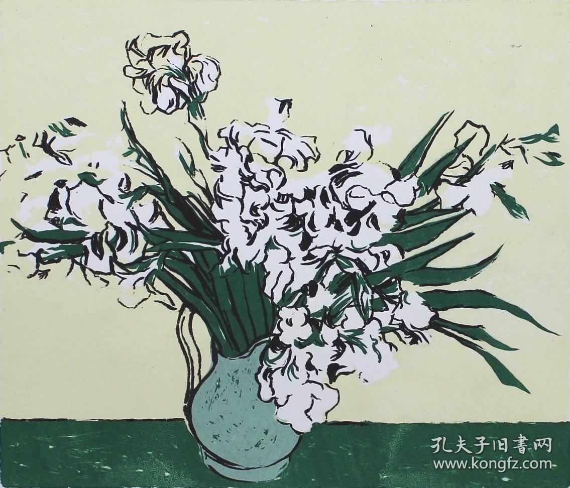 原创版画-瓶花