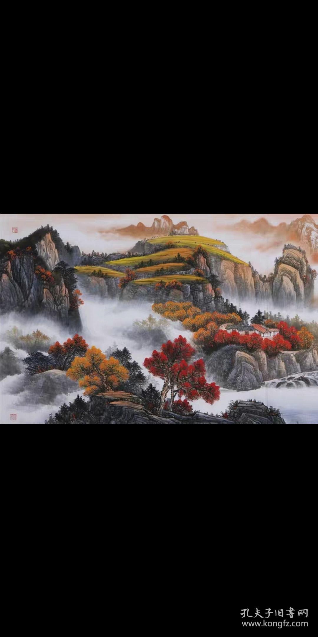 名家曾刚山水国画松壑图字画纯手绘