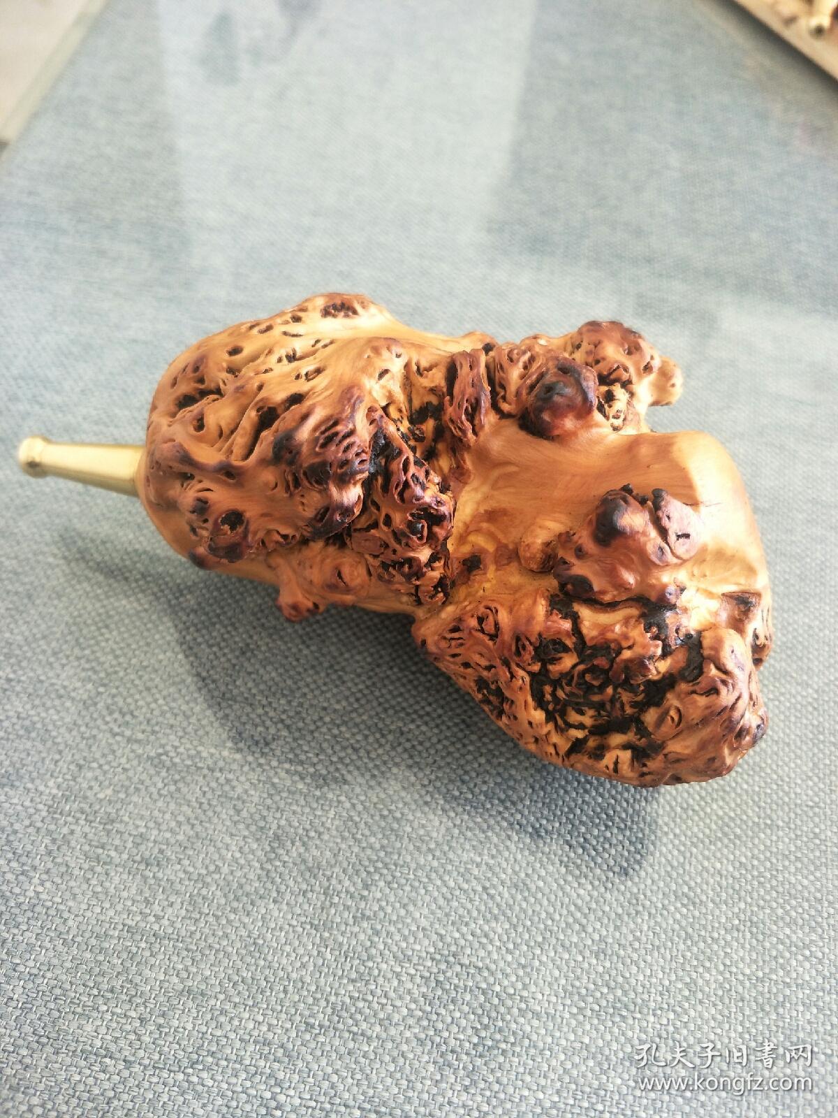 云南天然黑果木树瘤原生态过滤烟斗 烟嘴 手把玩件半成品