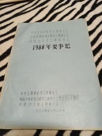 中国针灸学会陕西分会1988年要事记