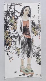 著名画家、北京市海淀区美协副主席 范国荣（范一冰） 水墨画作品《秋韵》一幅（ 纸本托片，约8平尺；作品由《中国美术市场报》直接得自于艺术家本人） HXTX100121