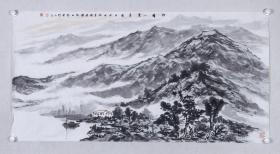 著名画家、中国国画院齐鲁分院副院长 穆建强 水墨画作品《山水》一幅（纸本软片，约8平尺；作品由《中国美术市场报》直接得自于艺术家本人） HXTX100195