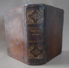 1812年Scripture Natural History 博物学经典《典藏自然史图鉴》珍贵1版1印 全树纹小牛皮装1册 120张精美雕版版画