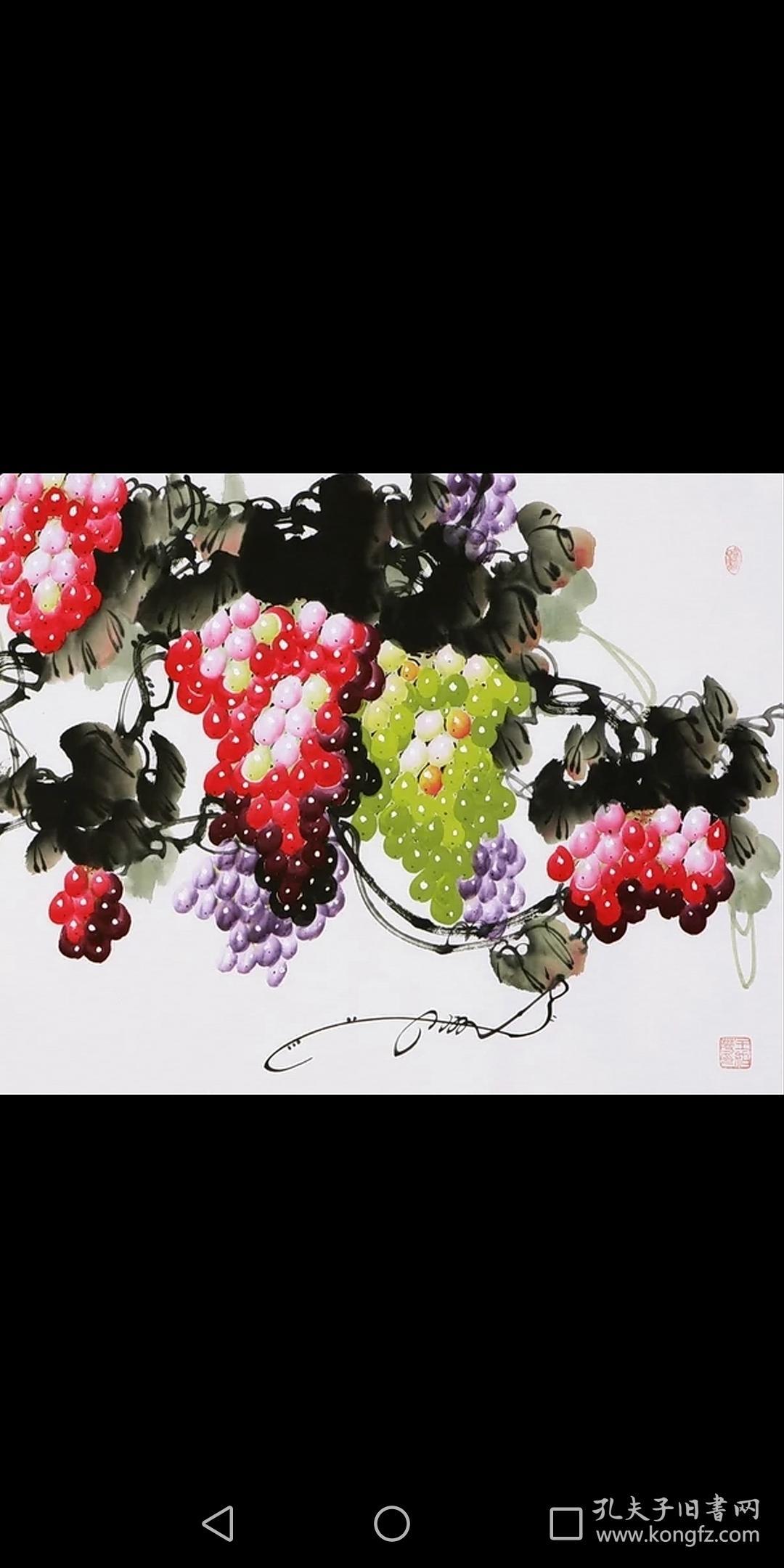 王绍华写意葡萄国画纯手绘